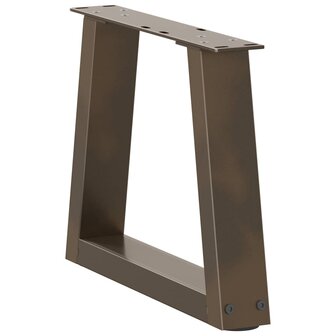 Eettafelpoten 2 st V-vormig 40x(30-31,3) cm staal naturel 4