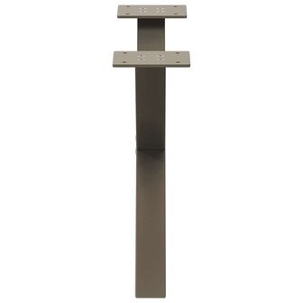 Salontafelpoten 2 st X-vormig 60x(30-31) cm staal naturel 6