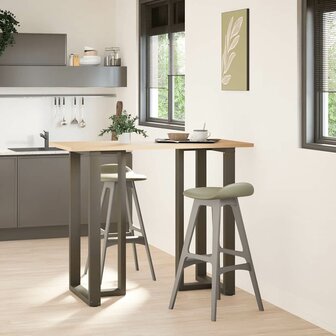 Bartafelpoten 2 st T-vormig 60x35x(110-111) cm staal naturel 2