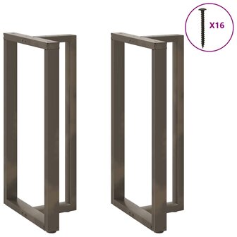 Bartafelpoten 2 st T-vormig 60x35x(110-111) cm staal naturel 3