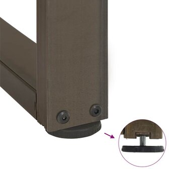Bartafelpoten 2 st T-vormig 60x35x(110-111) cm staal naturel 9