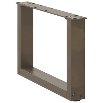 Salontafelpoten 2 st U-vormig 50x(30-31) cm staal naturel 4