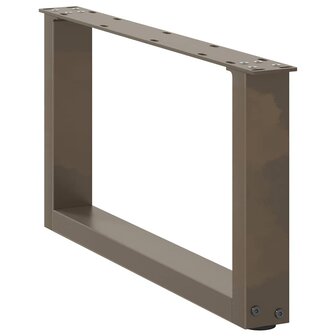 Salontafelpoten 2 st U-vormig 70x(30-31) cm staal naturel 4