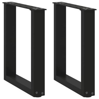 Salontafelpoten 2 st U-vormig 28x(42-43) cm staal zwart 1