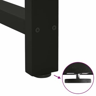 Salontafelpoten 2 st 30x(30-31) cm staal zwart 9
