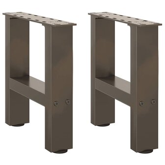 Salontafelpoten naturel staal 2 st 40x(30-31) cm staal 2