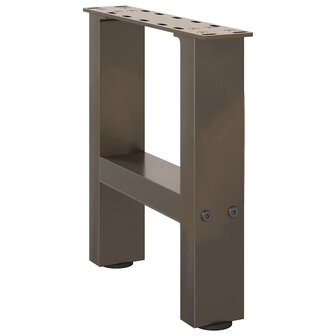 Salontafelpoten naturel staal 2 st 40x(30-31) cm staal 3