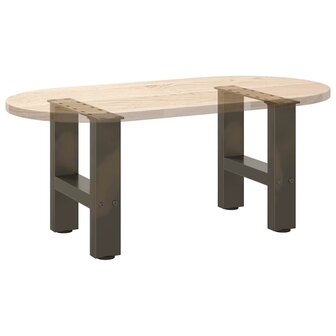 Salontafelpoten naturel staal 2 st 40x(30-31) cm staal 8