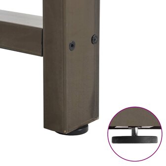 Salontafelpoten naturel staal 2 st 40x(30-31) cm staal 9