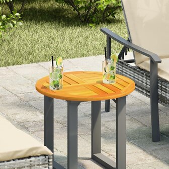 Tafelblad rond &Oslash; 50x2 cm massief acaciahout 2