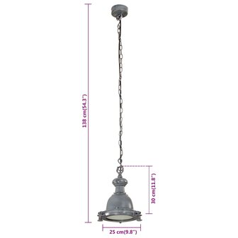 Hanglamp 25x25x138 cm aluminium 9