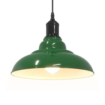 Hanglamp in hoogte verstelbaar E27 &Oslash;31 cm metaal glanzend groen 5