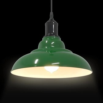 Hanglamp in hoogte verstelbaar E27 &Oslash;31 cm metaal glanzend groen 6