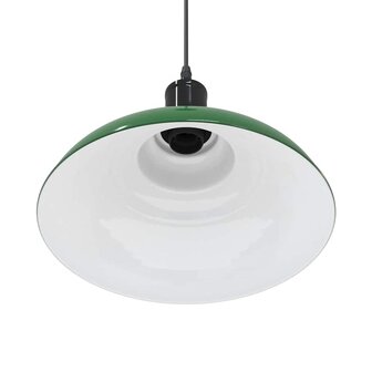 Hanglamp in hoogte verstelbaar E27 &Oslash;31 cm metaal glanzend groen 9