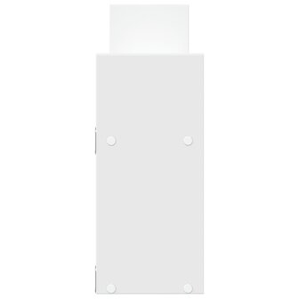 Wandkast 100x18x40 cm bewerkt hout wit 5