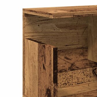 Wandkast 80x20x30 cm bewerkt hout oud houtkleurig 7