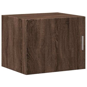 Opbergkast smal 50x42,5x225 cm bewerkt hout bruin eikenkleur 5