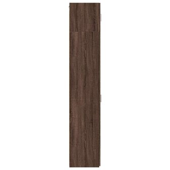 Opbergkast smal 50x42,5x225 cm bewerkt hout bruin eikenkleur 7