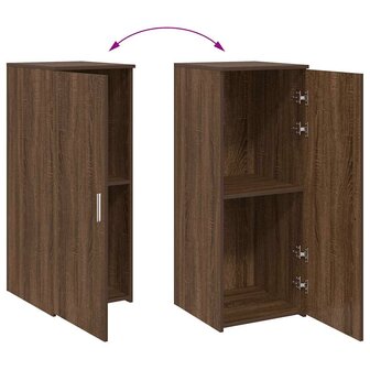 Opbergkast 40x45x103,5 cm bewerkt hout bruin eikenkleurig 8