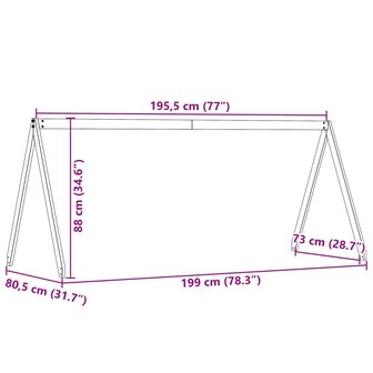 Kinderbedhuisje 199x80,5x88 cm massief grenenhout wasbruin 9
