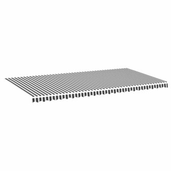 Vervangingsdoek voor luifel 6x3 m antracietkleurig en wit 2