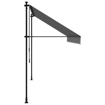 Luifel uittrekbaar 350x150 cm stof en staal antracietkleurig 4