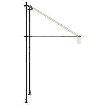 Luifel uittrekbaar 100x150 cm stof en staal cr&egrave;mekleurig 4