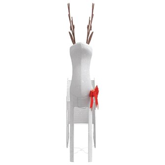 Kerstdecoratie rendier en slee 100 LED&amp;apos;s koudwit 4