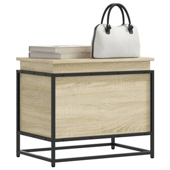 Opbergbox met deksel 60x40x51,5 cm bewerkt hout sonoma eiken 1