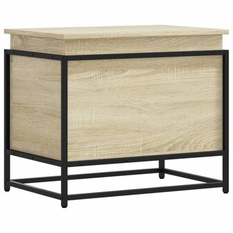 Opbergbox met deksel 60x40x51,5 cm bewerkt hout sonoma eiken 2