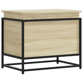 Opbergbox met deksel 60x40x51,5 cm bewerkt hout sonoma eiken 6