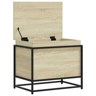 Opbergbox met deksel 60x40x51,5 cm bewerkt hout sonoma eiken 7