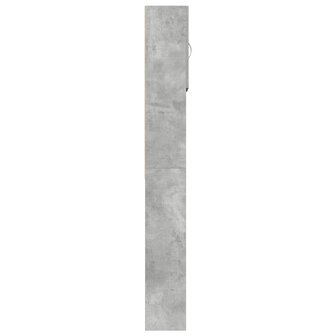 Wasmachinekast 64x24x190 cm bewerkt hout betongrijs 7