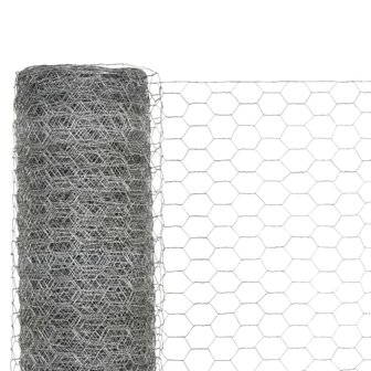 Kippengaas 25x1,2 m gegalvaniseerd staal zilverkleurig 3