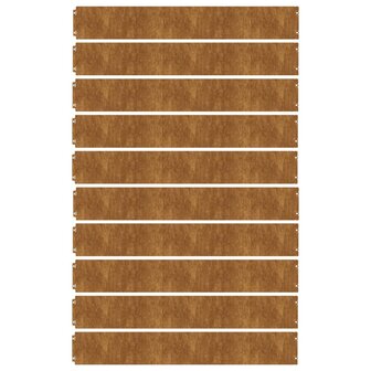 Gazonranden 10 stuks 15x103 cm flexibel cortenstaal 4