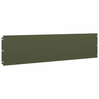 Gazonranden 10 st 25x103 cm koudgewalst staal olijfgroen 4