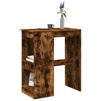 Bartafel met rekken 90x47,5x103,5 cm bewerkt hout gerookt eiken 1