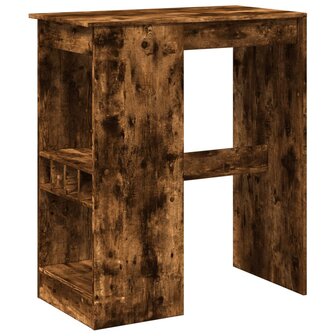 Bartafel met rekken 90x47,5x103,5 cm bewerkt hout gerookt eiken 2