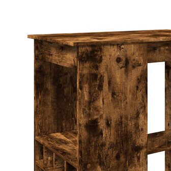 Bartafel met rekken 90x47,5x103,5 cm bewerkt hout gerookt eiken 7