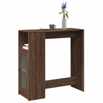 Bartafel met rekken 101x40x103,5 cm bewerkt hout bruin eiken 1