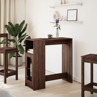 Bartafel met rekken 101x40x103,5 cm bewerkt hout bruin eiken 3