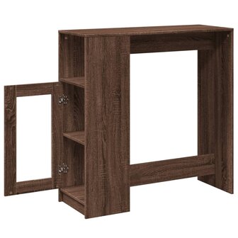 Bartafel met rekken 101x40x103,5 cm bewerkt hout bruin eiken 5