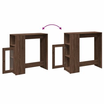 Bartafel met rekken 101x40x103,5 cm bewerkt hout bruin eiken 8
