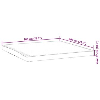 Matrasbeschermer waterdicht 200x200 cm wit 7