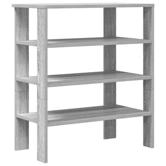 Schoenenrek 61x32x70 cm bewerkt hout grijs sonoma 2