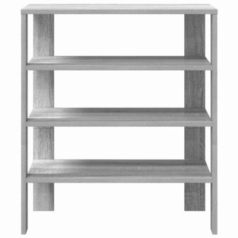 Schoenenrek 61x32x70 cm bewerkt hout grijs sonoma 4
