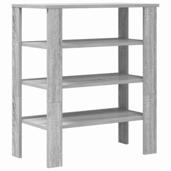 Schoenenrek 61x32x70 cm bewerkt hout grijs sonoma 6