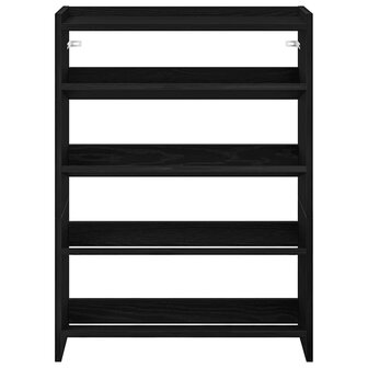 Schoenenrek 60x25x81 cm bewerkt hout zwart 4