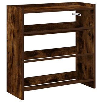 Schoenenrek 60x25x62 cm bewerkt hout gerookt eikenkleurig 2