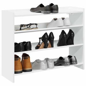 Schoenenrek 80x25x62 cm bewerkt hout wit 1